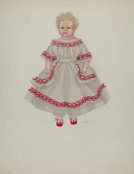 Poupée en cire, vers 1936