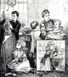 Gravure représentant une scène régulière d