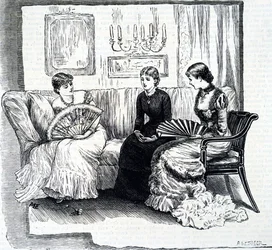 Dames avec des éventails