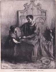 Le fils du duc Robert devant le roi Henri en 1106