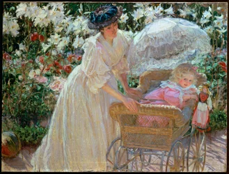 Rose et lys (peinture sur toile)