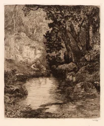 (Trois jeunes filles à la rivière)