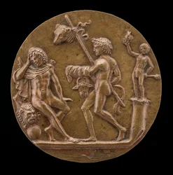 Hercule avec des figures bacchiques, seconde moitié du 15ème siècle