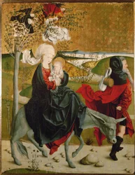 La fuite en Egypte (peinture sur bois)