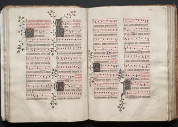 Le Missel de Gotha : Fol. 57v, Texte, vers 1375