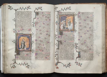 Le Missel de Gotha : Fol. 82v, La Trinité, vers 1375