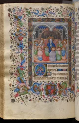 Heures de Charles le Noble, roi de Navarre (1361-1425) : fol. 137v, Pentecôte