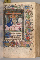 Heures de Charles le Noble, Roi de Navarre 1361-1425 : fol. 128r, Homme de Douleurs, c. 1405