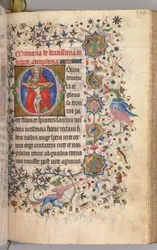 Heures de Charles le Noble, Roi de Navarre 1361-1425 : fol. 259r, La Trinité, vers 1405