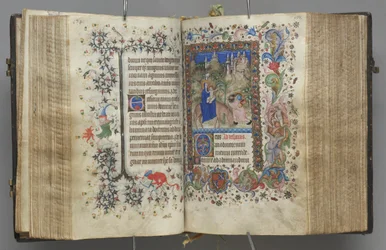Heures de Charles le Noble, Roi de Navarre 1361-1425 : fol. 87v, Texte, vers 1405