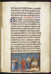 Cotton Tiberius B. VIII f.50r Le roi transmet l