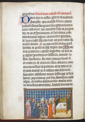 Cotton Tiberius B. VIII f.55v Le roi reçoit l