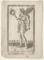 Génie du Soleil (de la série Tarocchi, B: Principes Cosmiques & Vertus, #31)