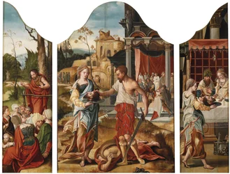 Triptyque avec des scènes de la vie de Saint Jean-Baptiste