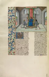 John of Gaunt invitant les invités au mariage de sa fille avec le roi du Portugal