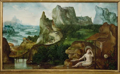 Paysage avec Sainte Marie-Madeleine repentante (peinture sur toile)