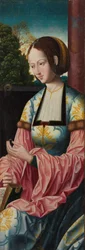 Sainte Barbe, vers 1520 (tempera sur panneau de bois)