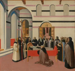 La mort de saint Antoine, vers 1430-1435 (tempera sur panneau de peuplier)