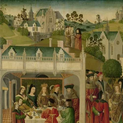 Festin de mariage de Sainte Élisabeth de Hongrie et Louis de Thuringe au Wartburg, aile intérieure gauche d