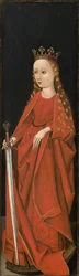 Sainte Catherine [aile droite extérieure], vers 1480-1490 (huile sur panneau)