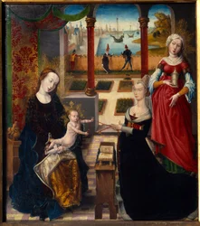 Vierge et Sainte Marie Madeleine Peinture du Maître de la Vue de Sainte-Gudule (15ème siècle) 1475 Liège, musée des Beaux-Arts