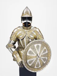 Demi-armure et targe pour service à pied, vers 1600