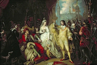 Thomas Howard, comte de Surrey, défendant son allégeance à Richard III devant Henri VII après la bataille de Bosworth, 1797