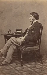 Carte-de-visite portrait de Charles Sumner, années 1860