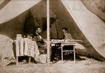 Le dernier entretien entre le président Lincoln et le général McClellan à Antietam, 1862