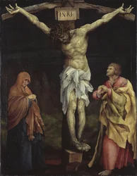 Le Christ en croix entre Marie et Jean