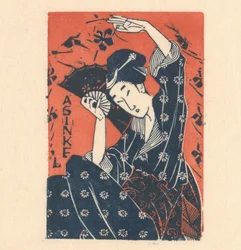 Carte publicitaire de A. Sinkel avec femme japonaise