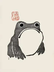 Grenouille grincheuse I noire