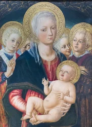 Madone et Enfant avec des anges