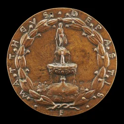 Fontaine surmontée d