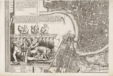 Carte de Rome. Partie inférieure gauche