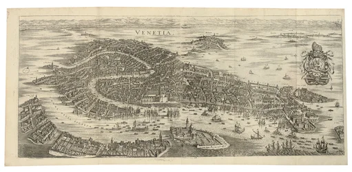 Panorama pliant de Venise, 1688, imprimé vers 1700