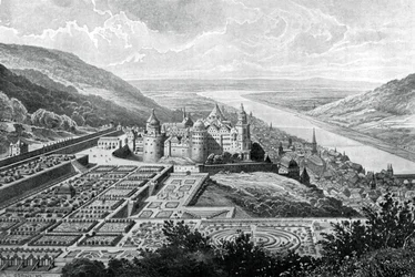 Château de Heidelberg, Allemagne, en 1620
