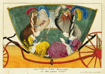 Le vis-à-vis bisecté, ou le poulailler des dames, 1776