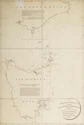 Carte du détroit de Bass entre la Nouvelle-Galles du Sud et la Terre de Van Diemen, relevée par le lieutenant Flinders du HMS 