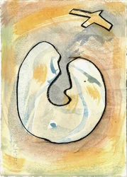 Du Serie Douce Le Matin 1, 2021 (aquarelle  fusain)