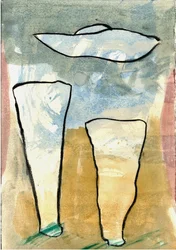 Du Serie Douce Le Matin 5, 2021 (aquarelle et fusain)