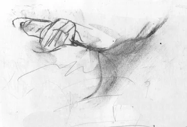 pli, 2007 (fusain)