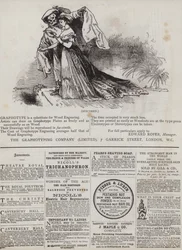 Page de publicités (lithographie en couleur)