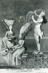 La coiffure extravagante, ou la dame à plumes, 1776