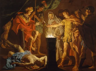 Mucius Scaevola en présence de Lars Porsenna