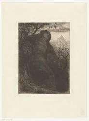 Femme sous un arbre