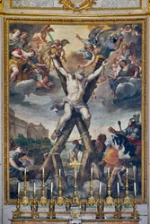 Crucifixion du saint, épisodes de la vie de saint André
