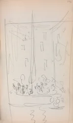 Carnet de croquis italien : Bateau avec figures page 172, 1898-1899