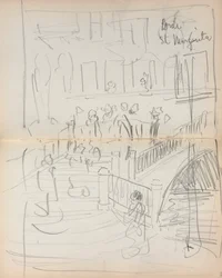 Carnet de croquis italien : Pont St. Margarita page 67 & 68, 1898-1899