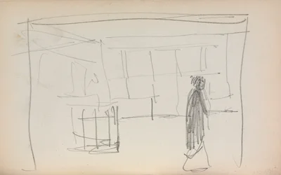 Carnet de croquis italien : Figure dans un intérieur page 175